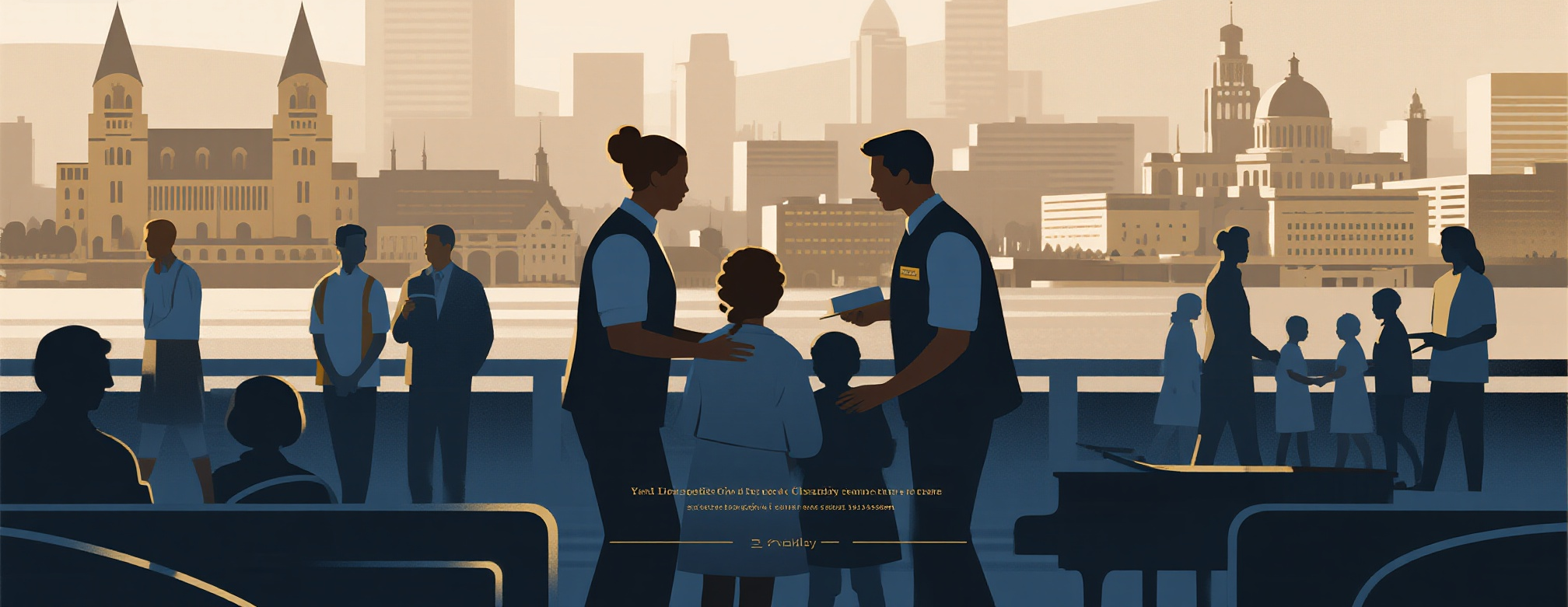 Liverpool Cityscape with Charity Activities